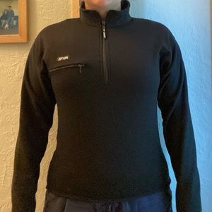 Roffe black half-zip sweater